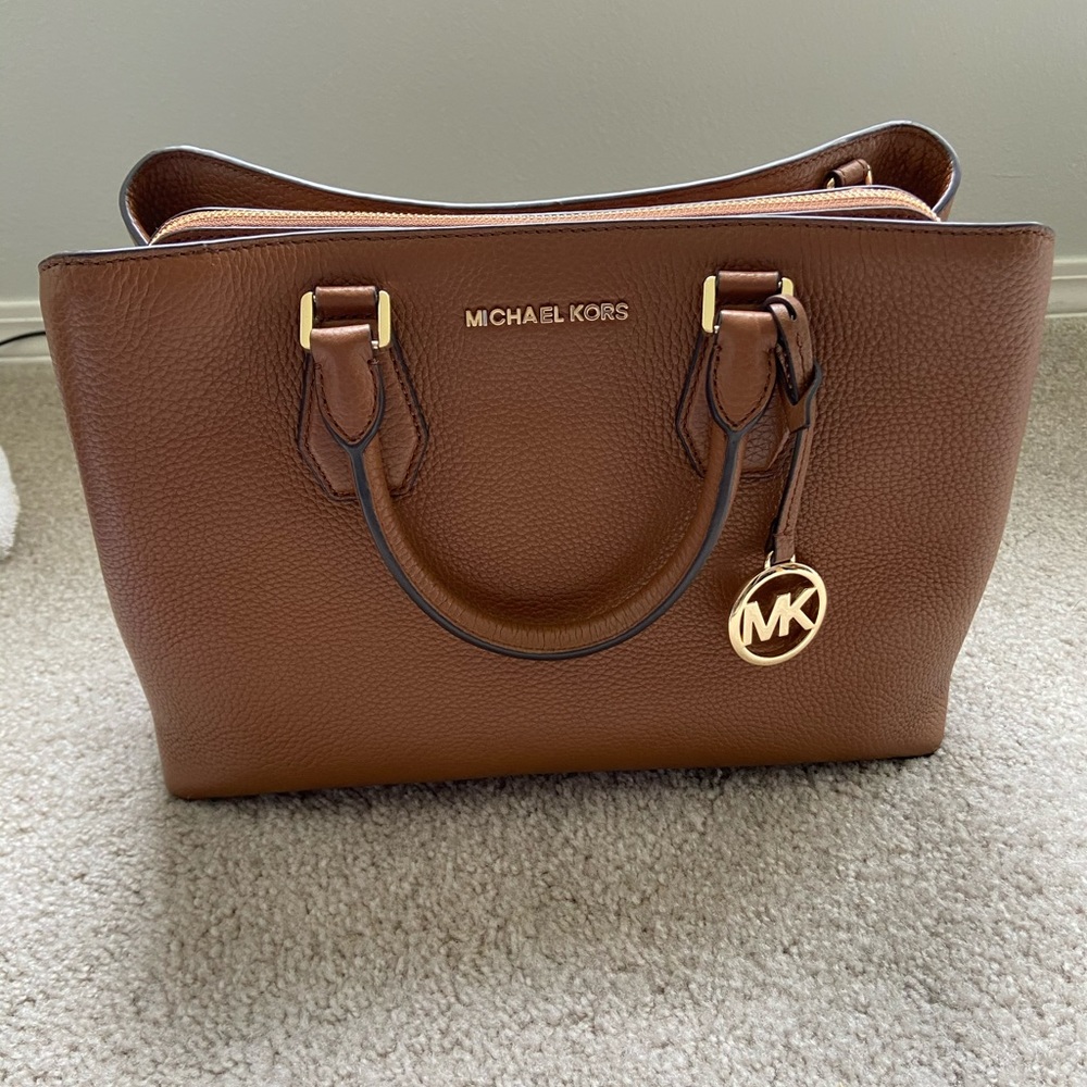 Michael Kors Camille Large Satchel in Luggage